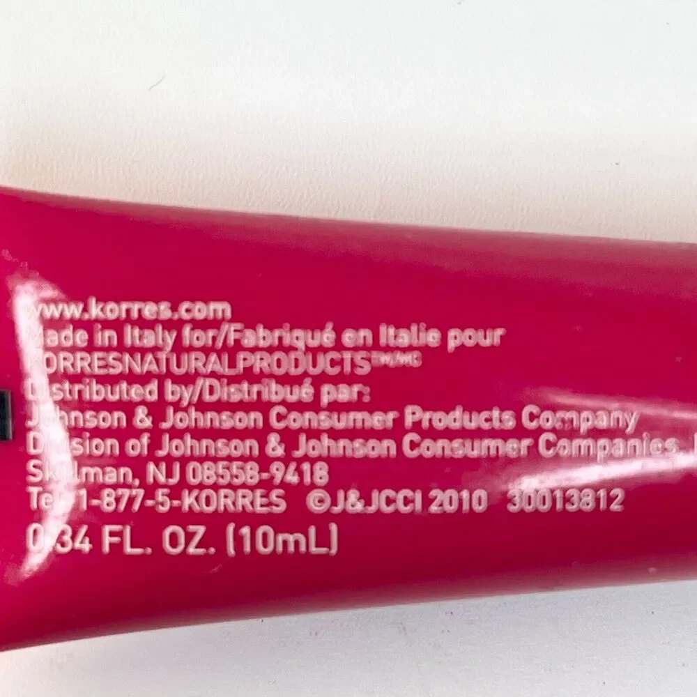 Korres Lip Butter Glaze Moisturizing Vibrant Color Quince Red .34 fl oz 10ml New